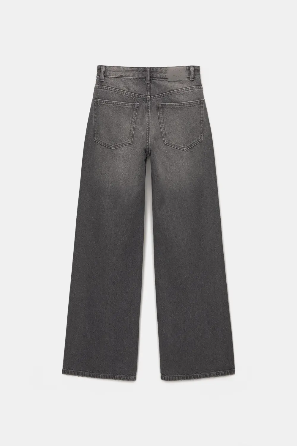 Jeans wide leg tiro alto