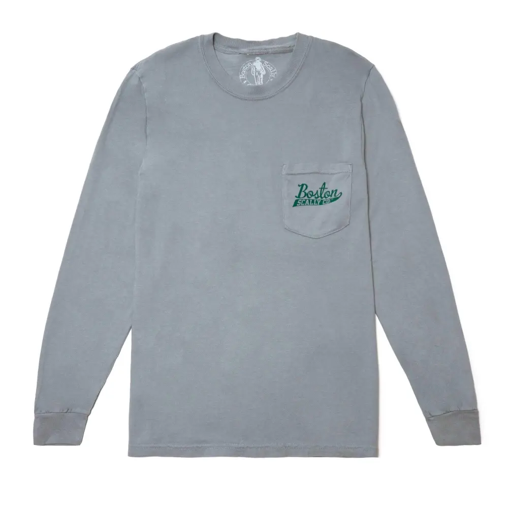 Boston Scally The Blarney Rose Long Sleeve Tee T-shirt - Granite