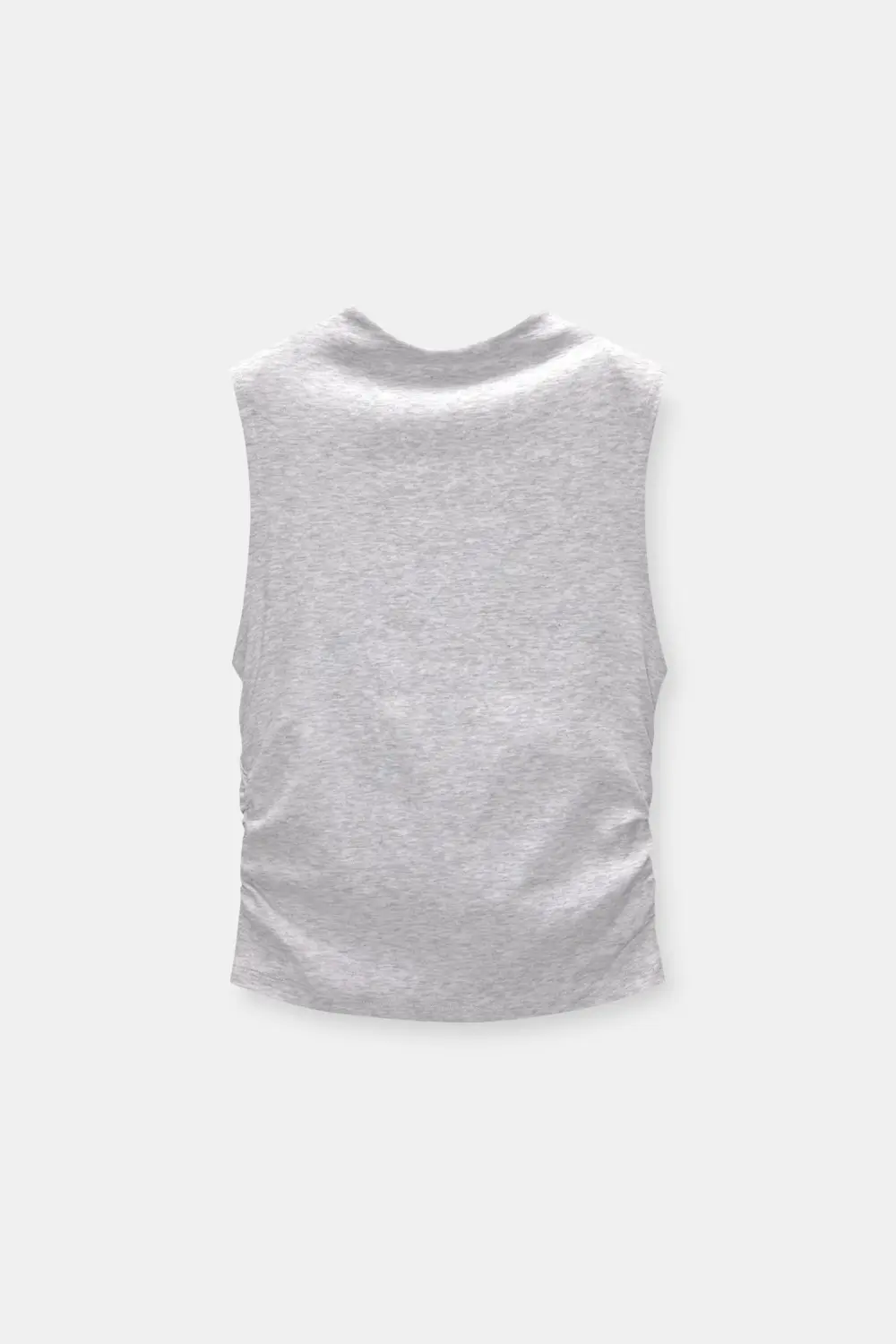 High neck gathered top