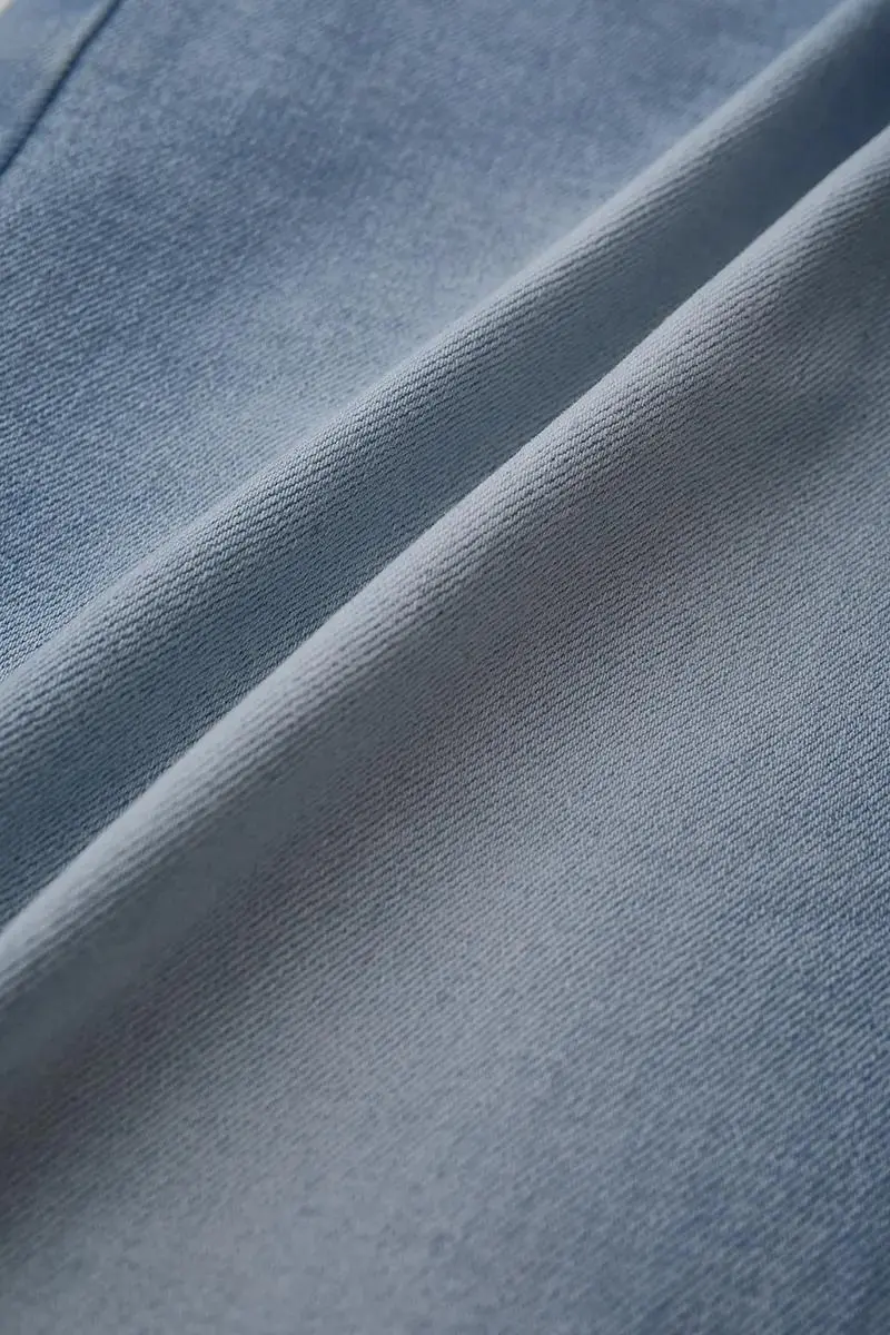 Wash Button Down Stitch Detail Denim Skirt