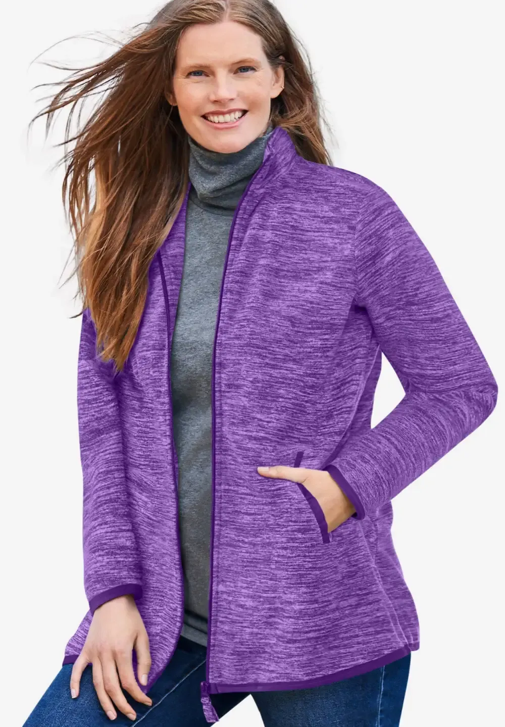 Zip-Front Microfleece Jacket