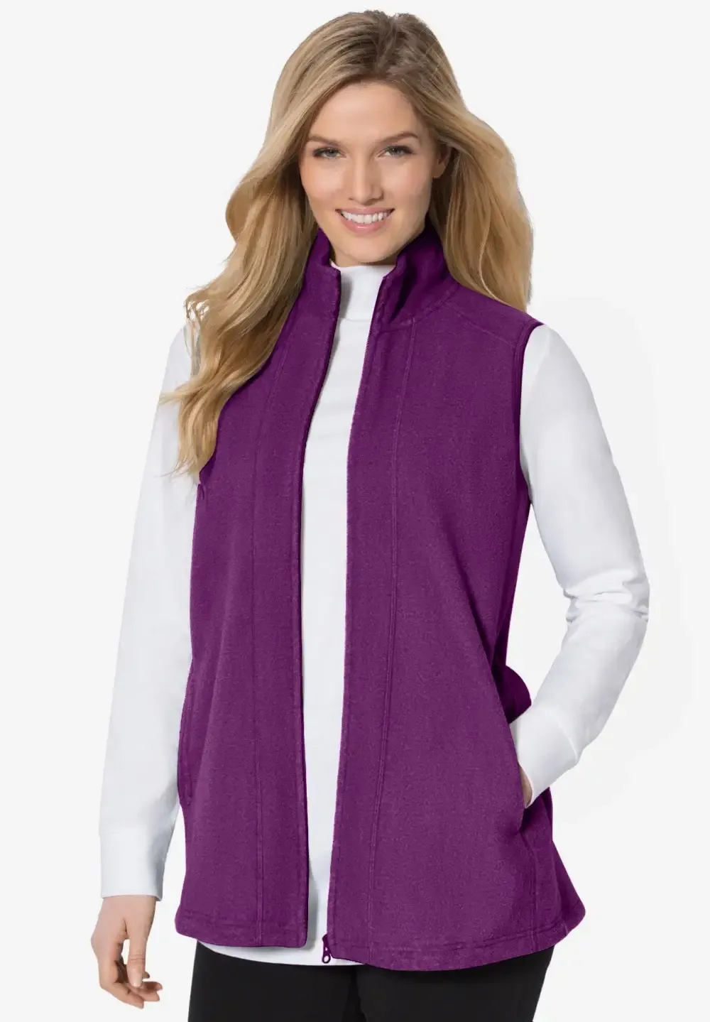 Zip-Front Microfleece Vest