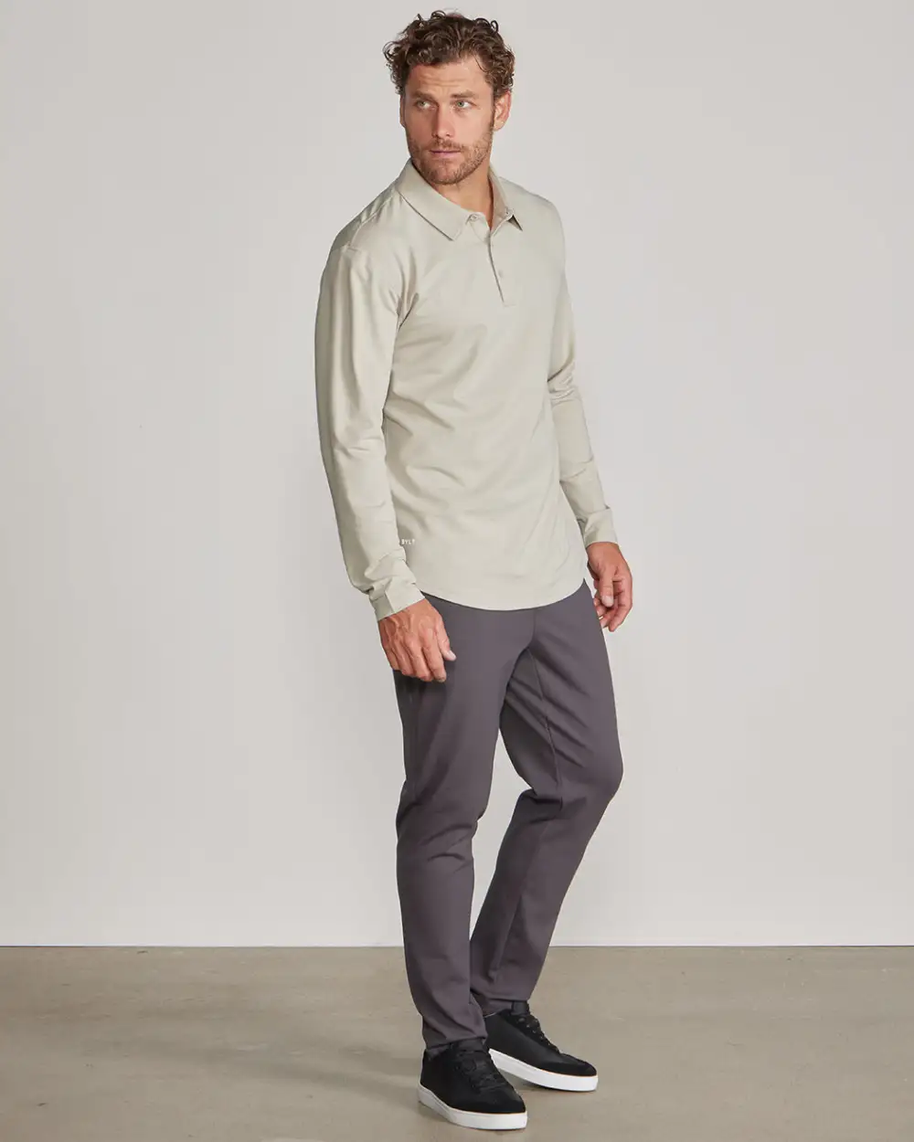 Drop-Cut Long Sleeve: Lux Polo