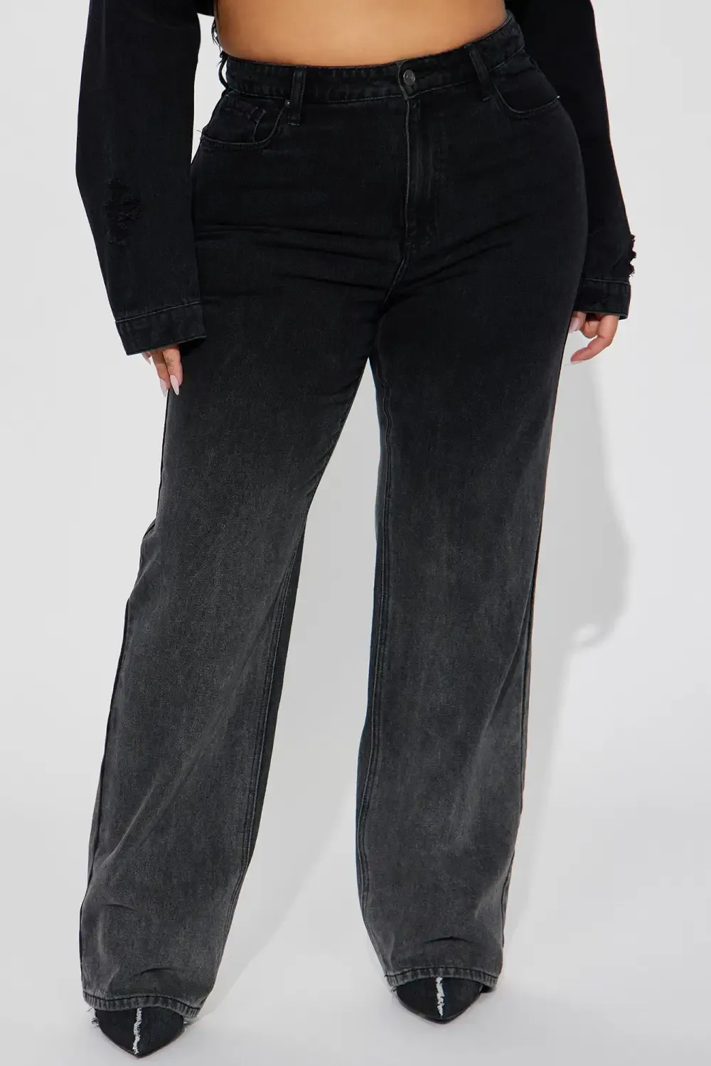 Onyx Ombre Non Stretch Straight Leg - Black Wash
