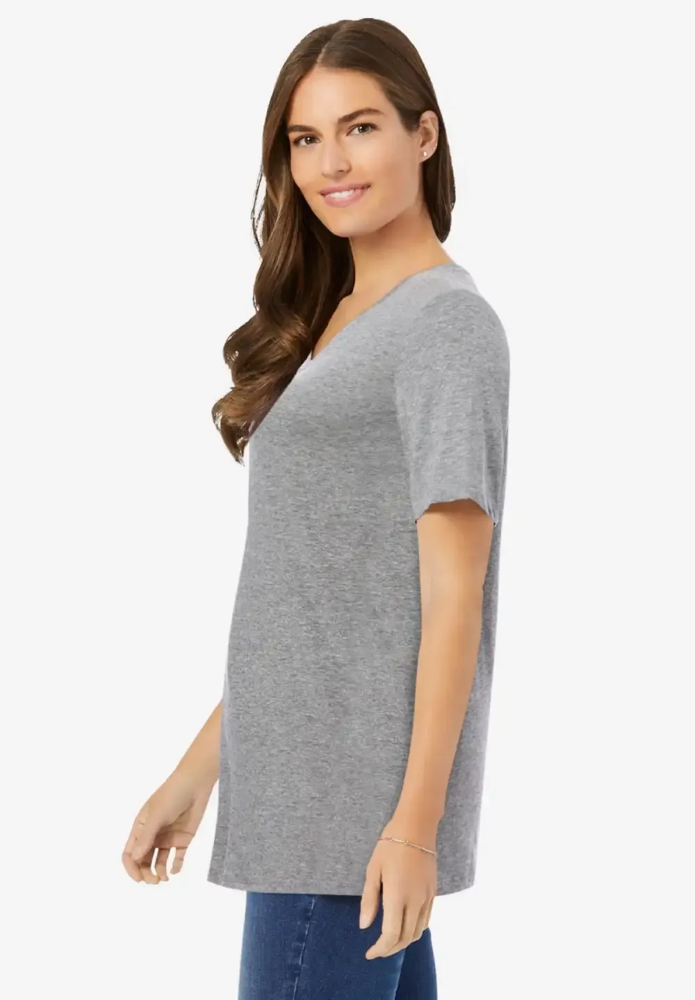 Perfect Short-Sleeve V-Neck Tee