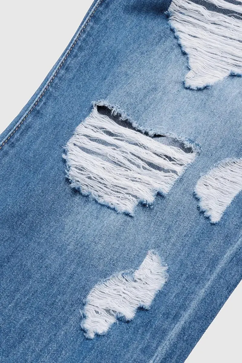 Cut Out Slant Pocket Drawstring Mid Rise Straight Leg Cropped Jeans