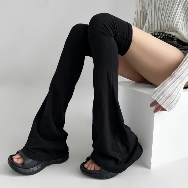 Y2K Style Minimalist Trumpet-Shaped Knee-High Warm Leg Coverings