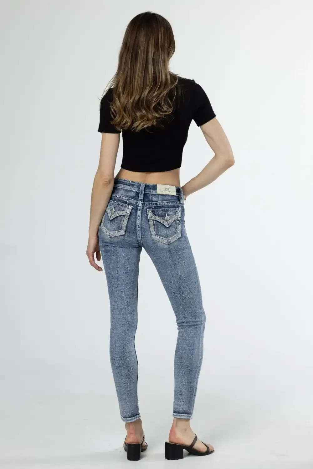 Sparkling Geo Stitch Skinny Jeans