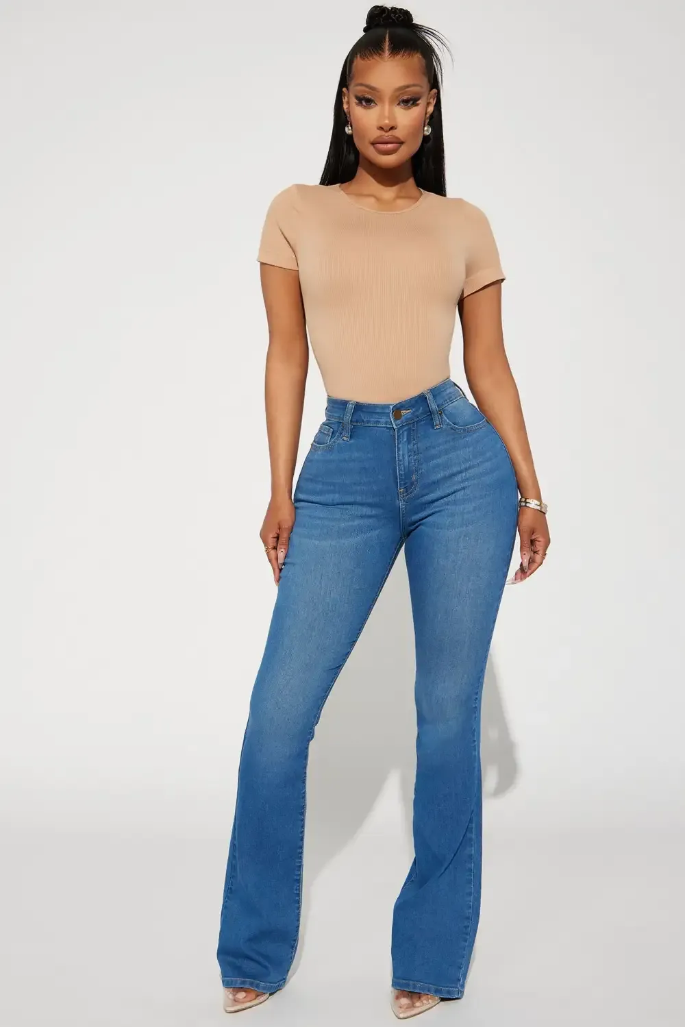 Flex Game Soft Stretch Bootcut Jeans - Medium Wash