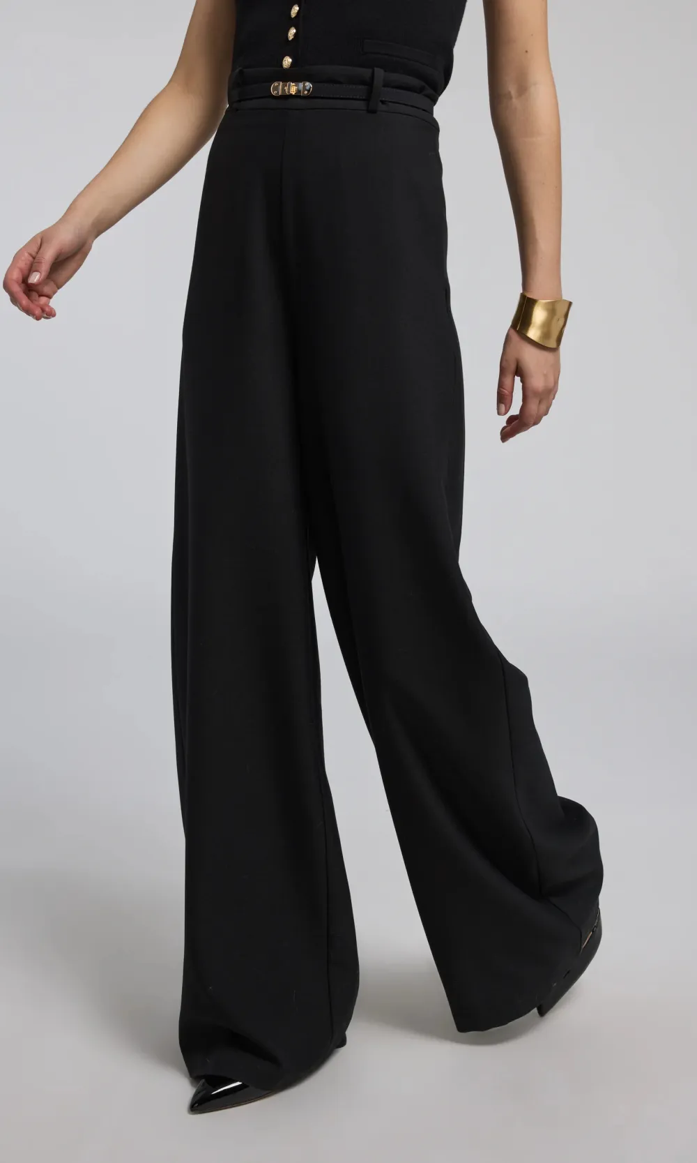 Johanna Suiting Turn-Lock Belted Pants