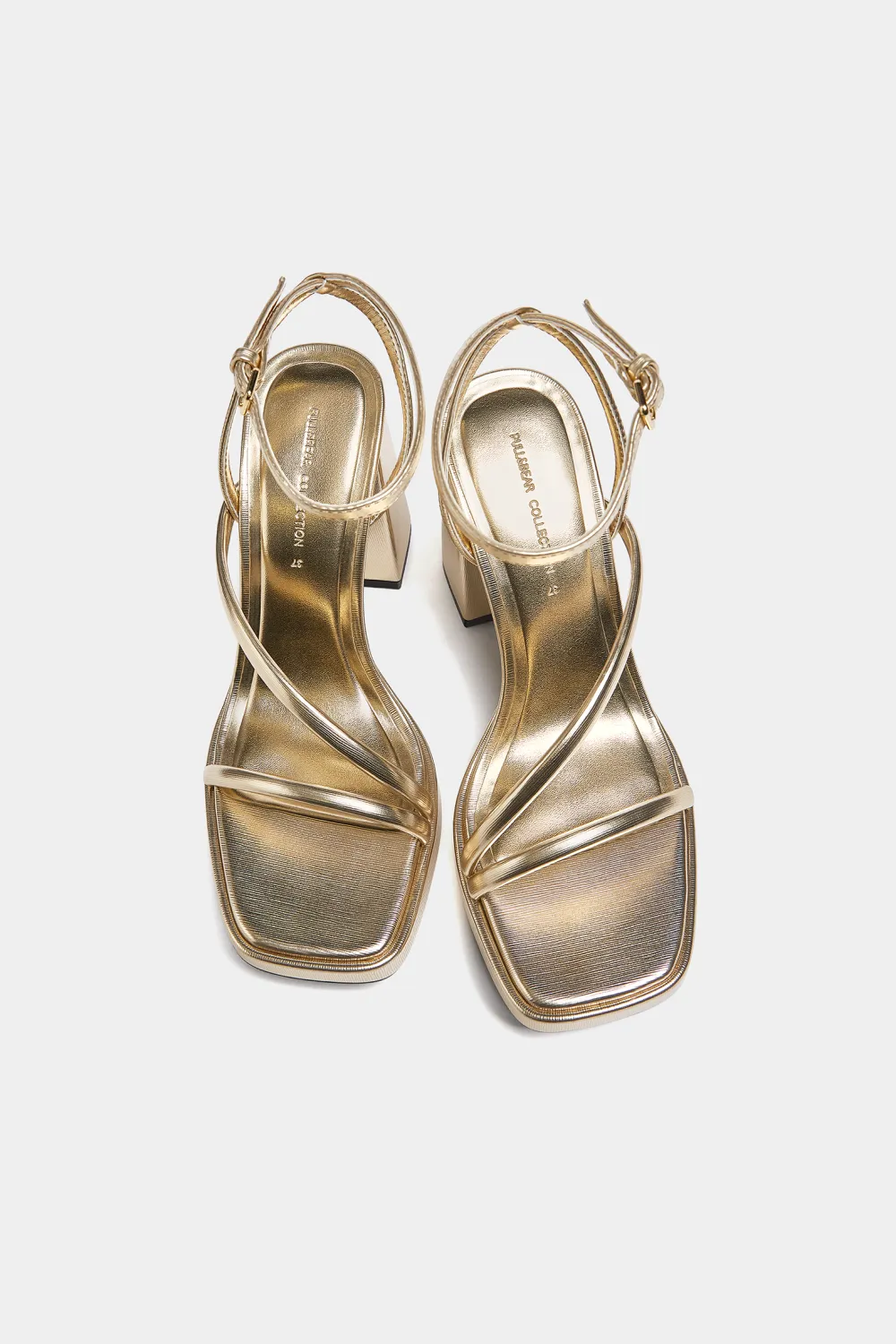 Sandalias doradas plataforma