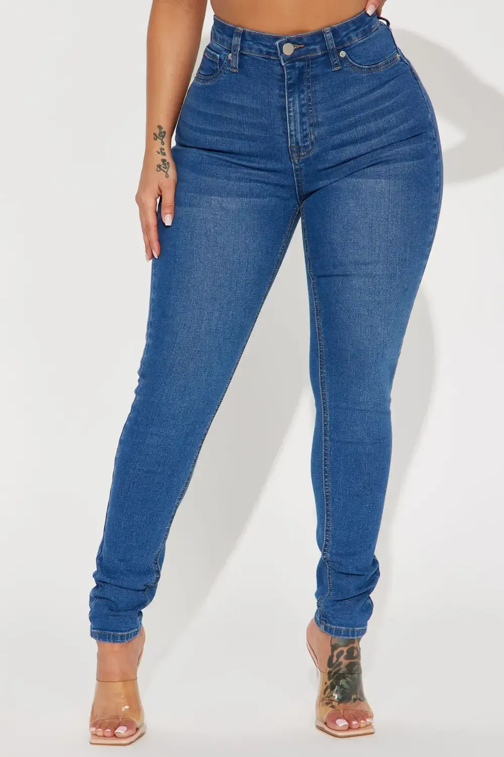 Tucson Booty Lifting High Rise Stretch Skinny Jeans - Medium Wash