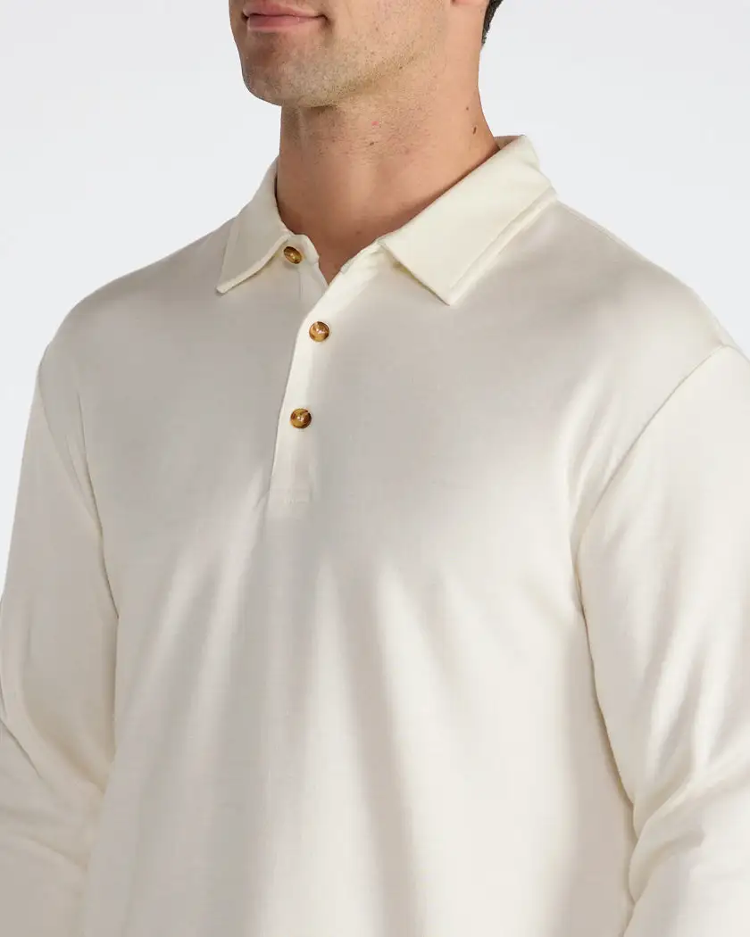 Comfort Wool Long Sleeve Polo
