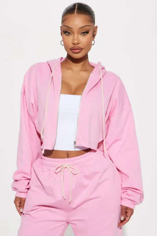 On The Way Sweatpant Set - Pink