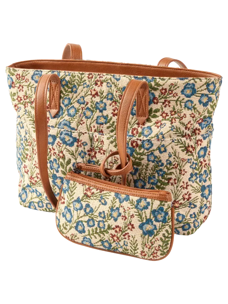 Garden Party Tote Bag and Wristlet