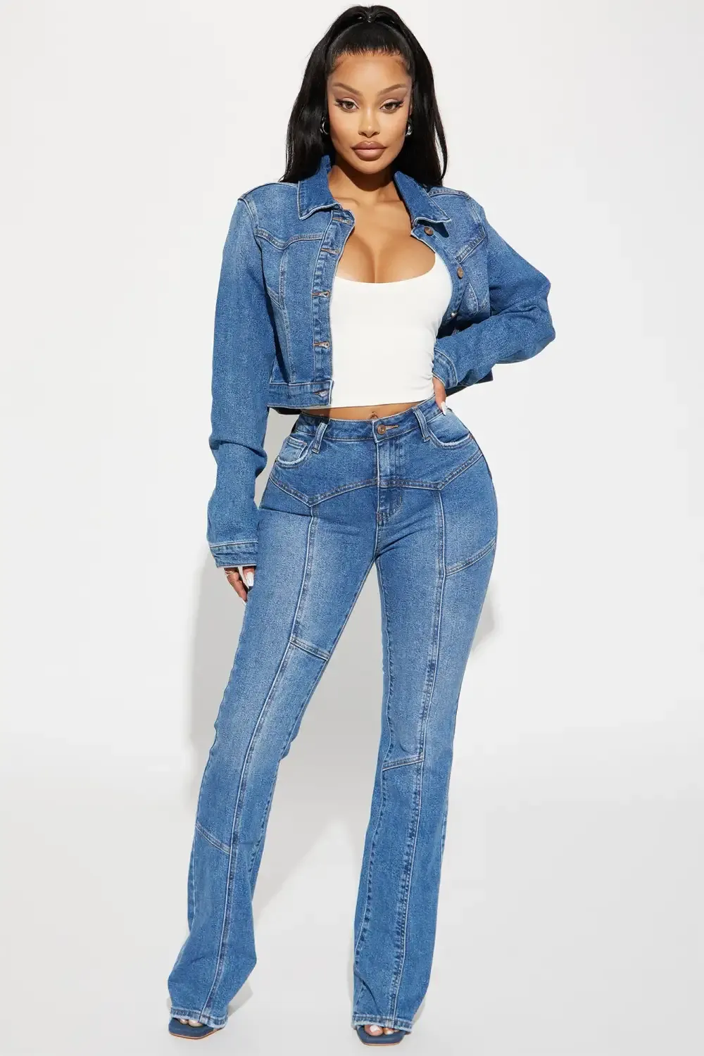 Cheyenne High Rise Bootcut Jeans - Medium Wash