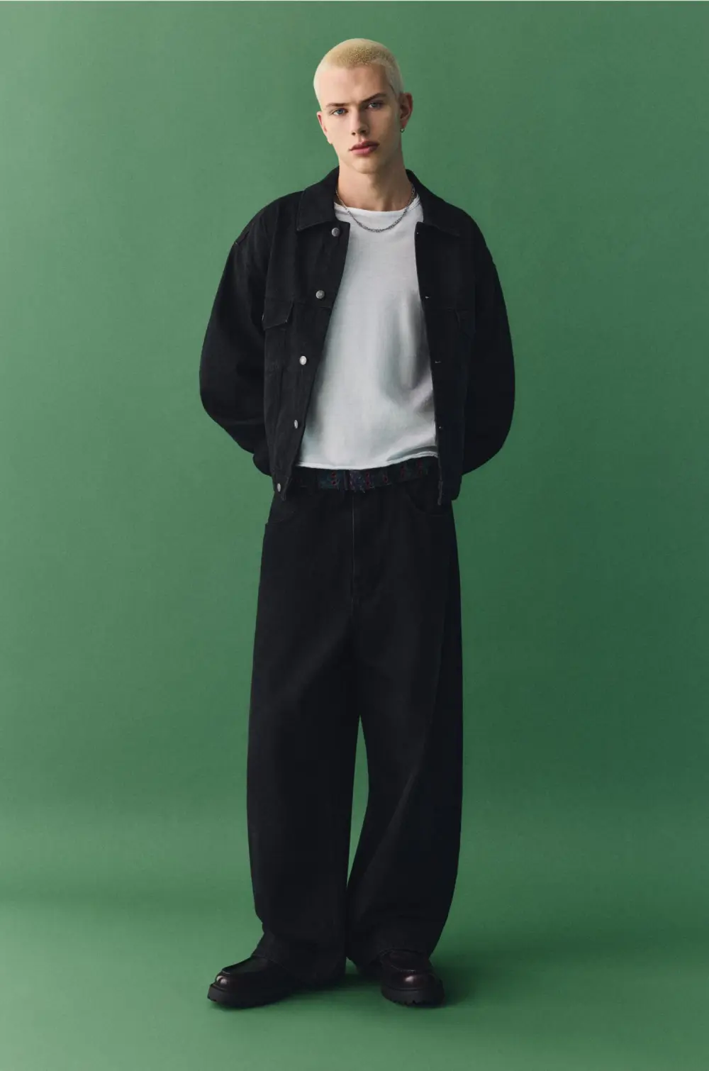 Super baggy washed finish jeans