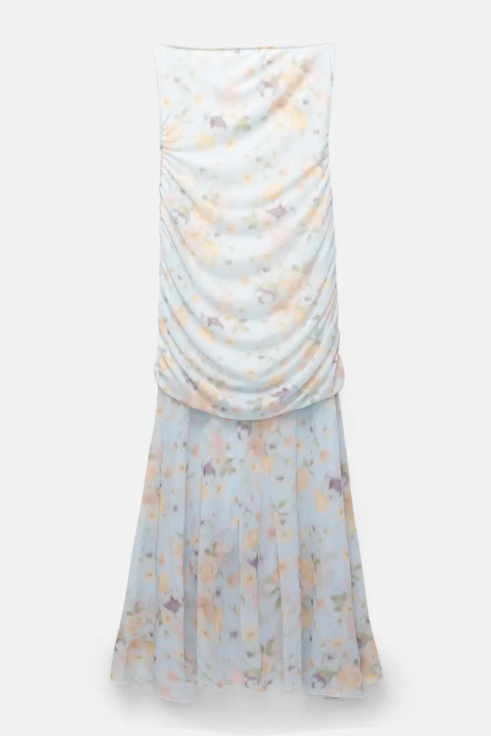 Vestido midi tul flores