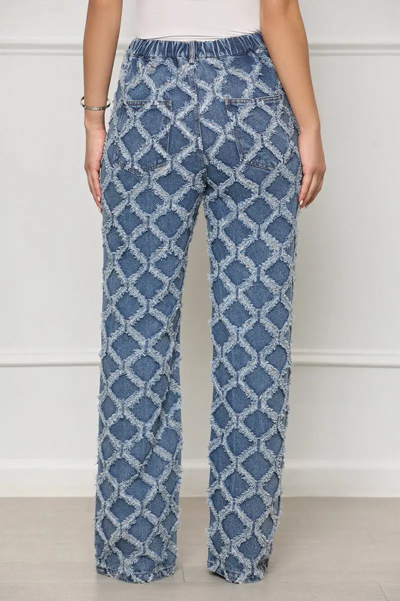 Diamond Distressed Jeans- FINAL SALE