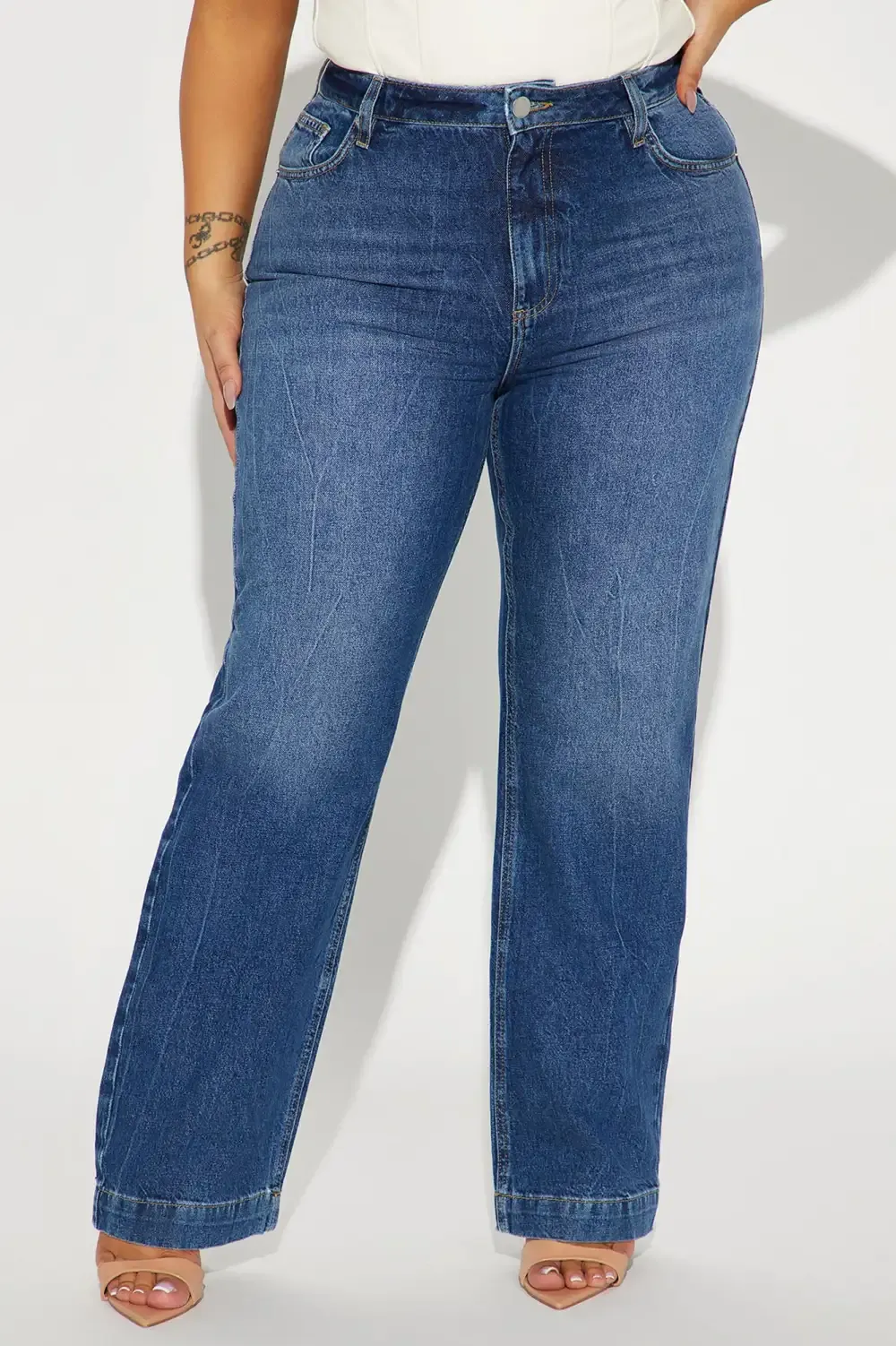 By The Hour Non Stretch Straight Leg Jeans - Dark Wash
