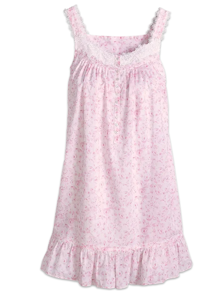 Eileen West Blush Roses Cotton Lawn Chemise