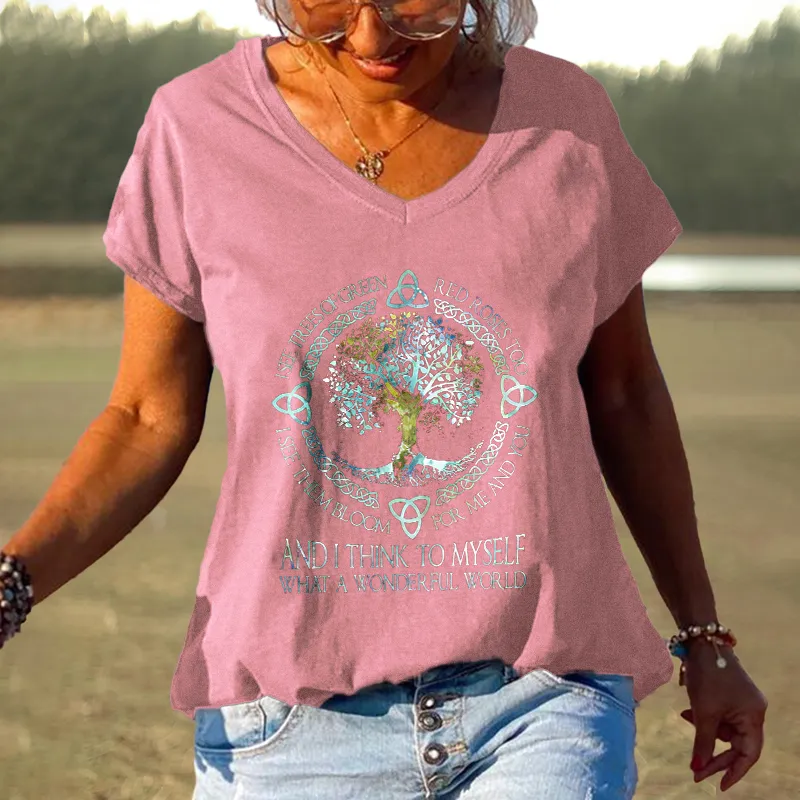 I See Trees Of Green Red Roses Too Hippie Graphic Tees