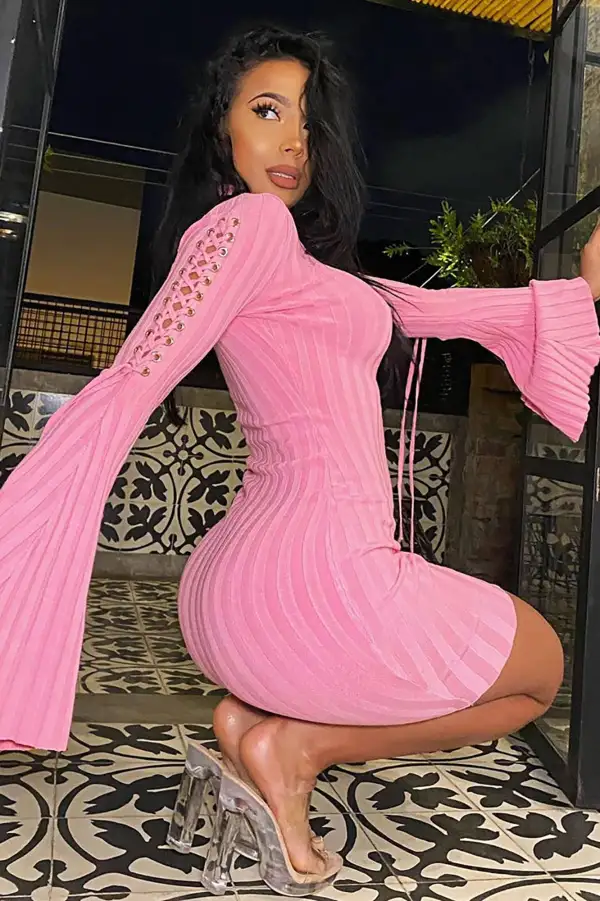 Next To Me Knit Dress - Pink