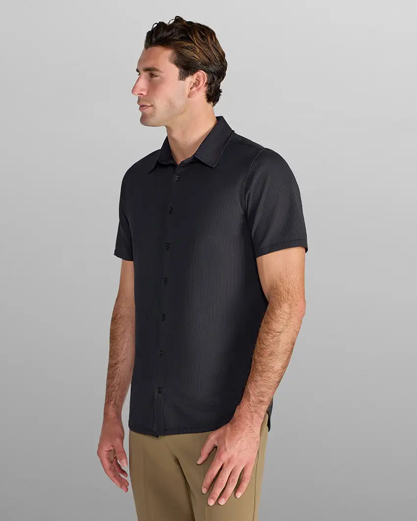 Seersucker Short Sleeve Button Down