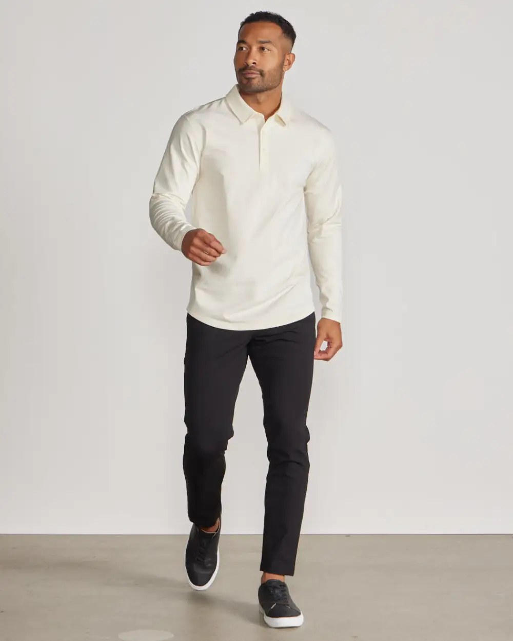 Drop-Cut Long Sleeve: Lux Polo