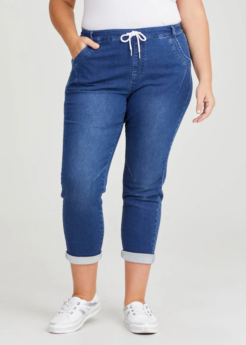 Cotton Blend Flat Front Jogger