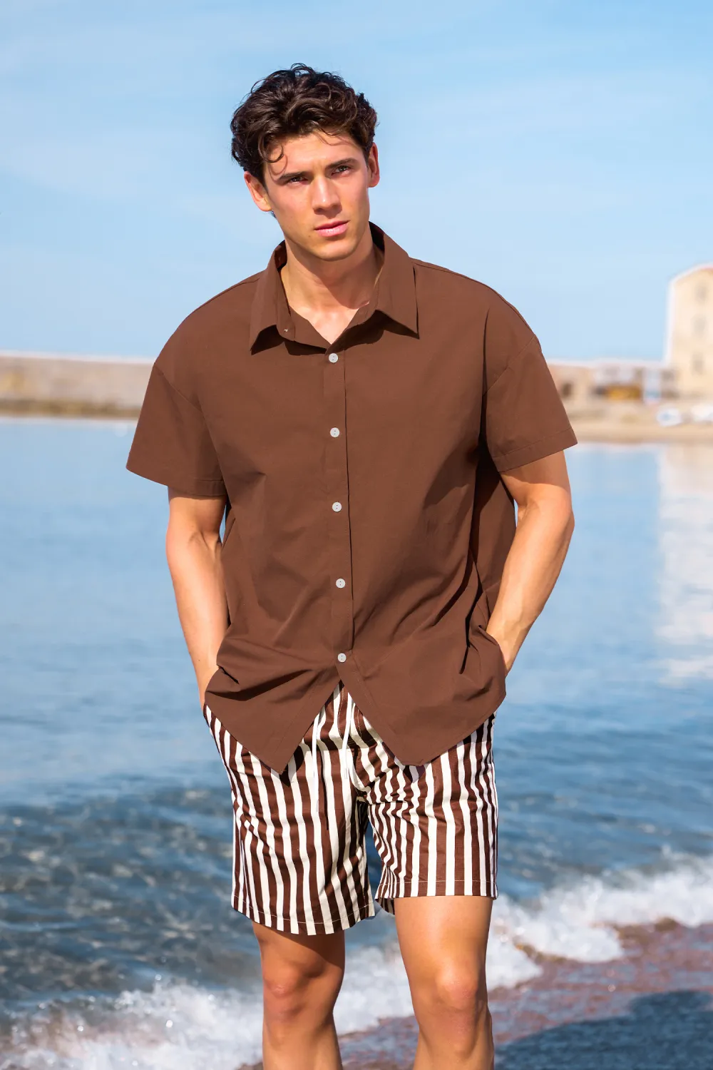 Coasting By Brown Shirt