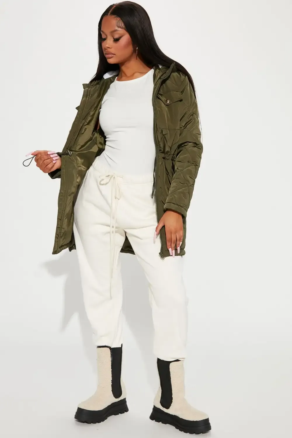 Walks In The Woods Quilted Jacket - Olive