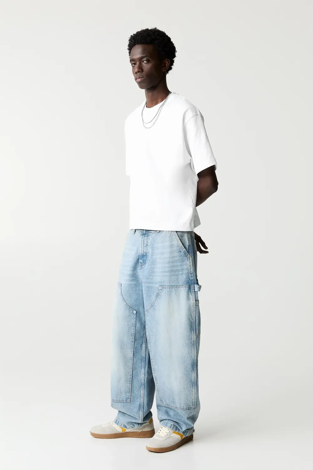 Wide-leg carpenter jeans