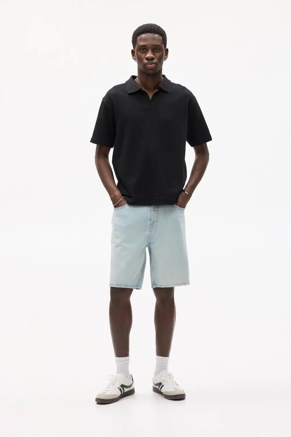 Standard denim Bermuda shorts