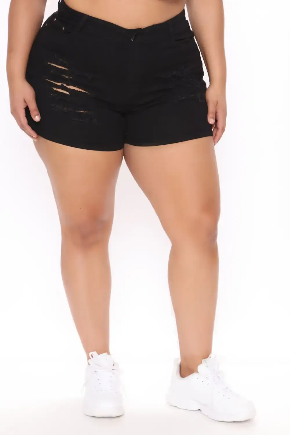 All Eyes On You Denim Shorts - Black