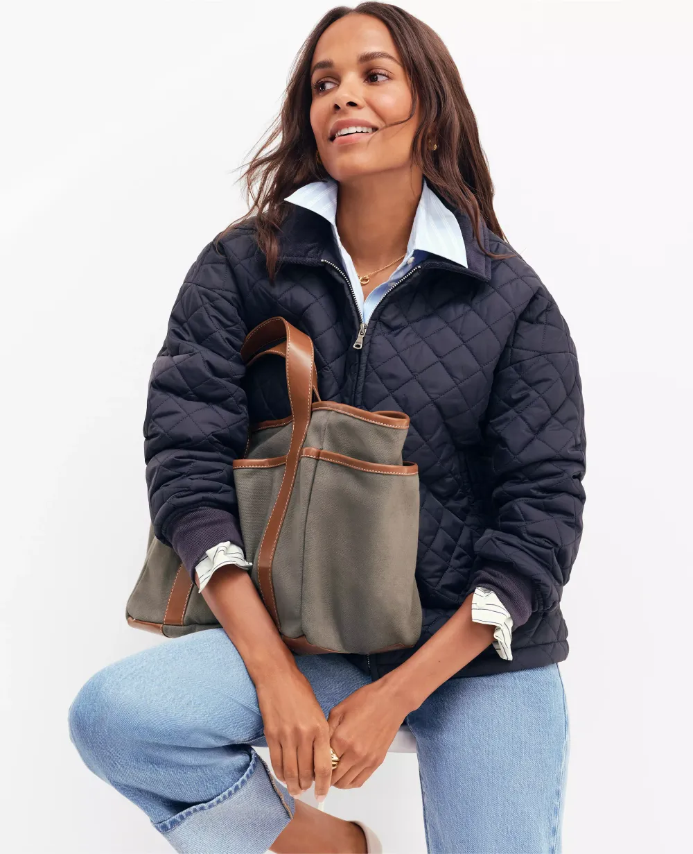 Weekend Collection Quilted Bomber Jacket