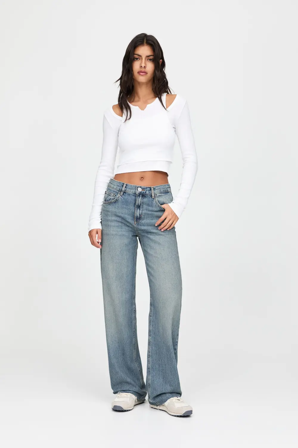 Jeans rectos tiro alto