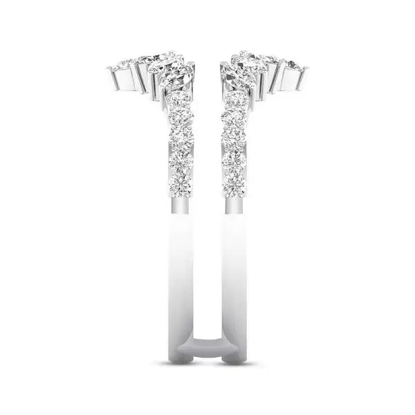 Diamond Enhancer Ring 3/4 ct tw Marquise/Round 14K White Gold