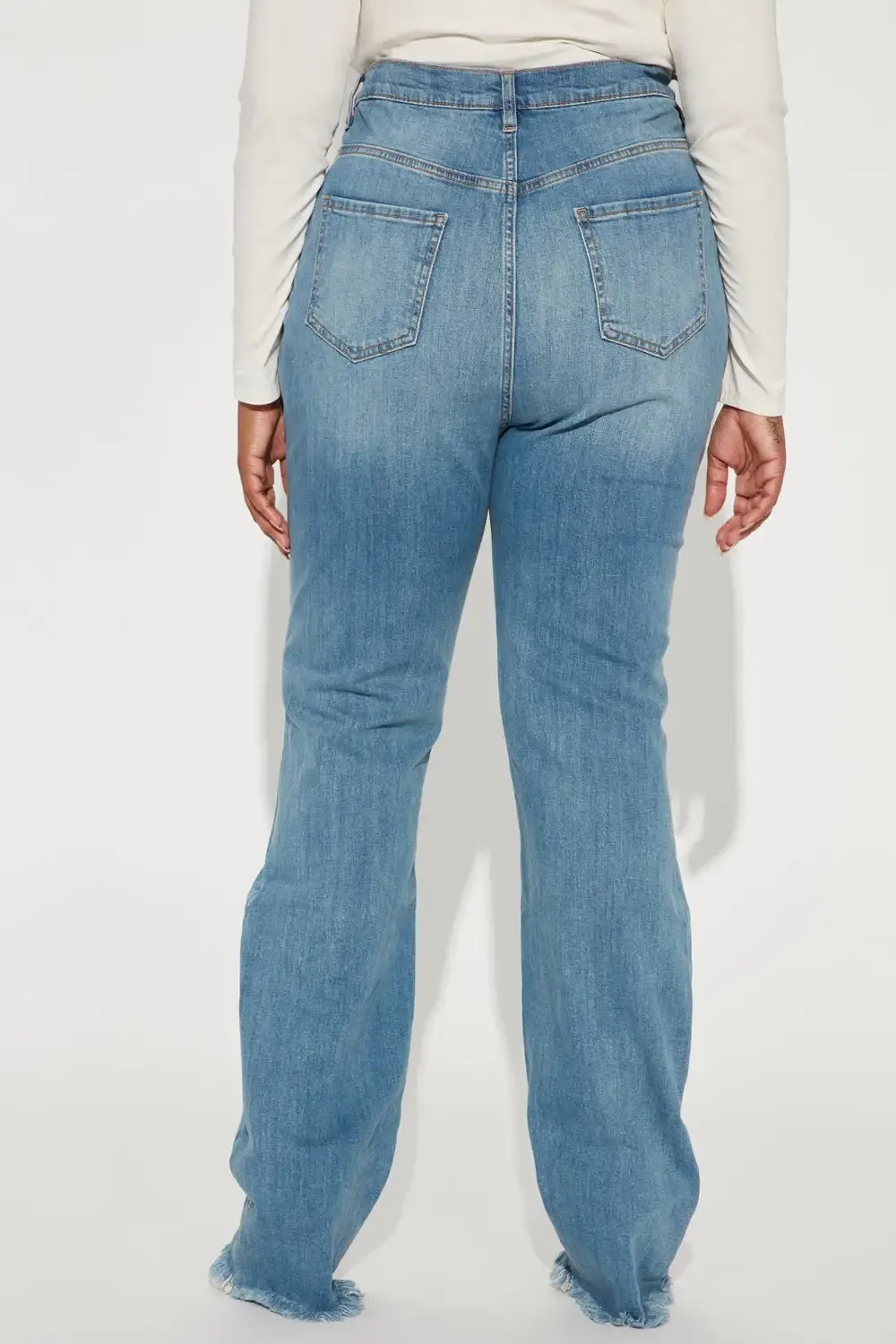 Tall Don't Get Crossed Over Slouch Fit Jeans - Medium Blue Wash