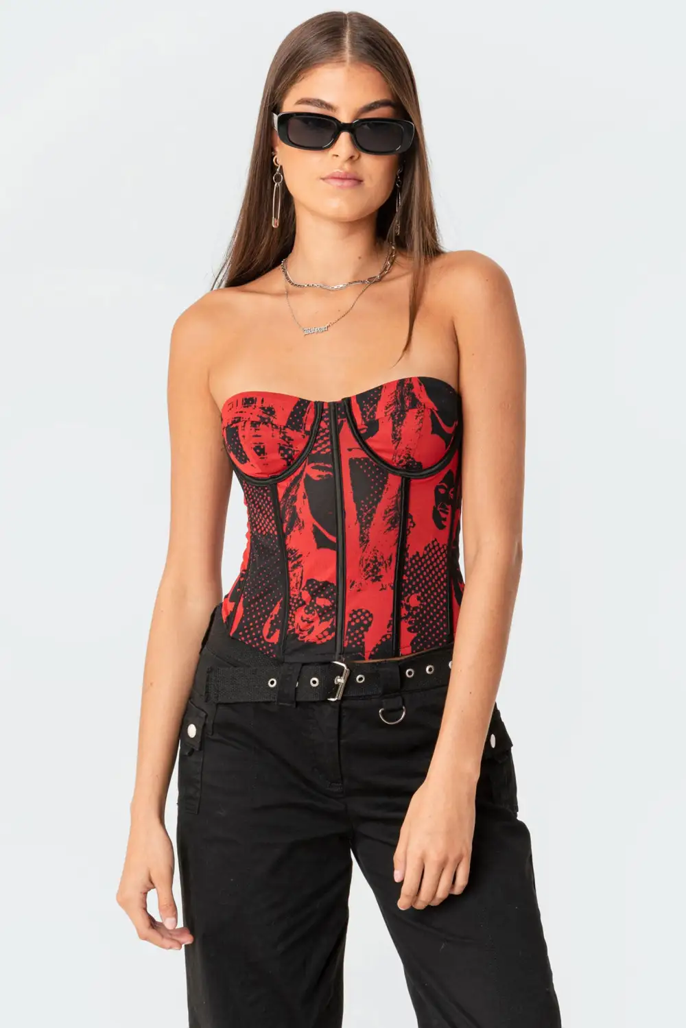 Aly Mesh Corset Top