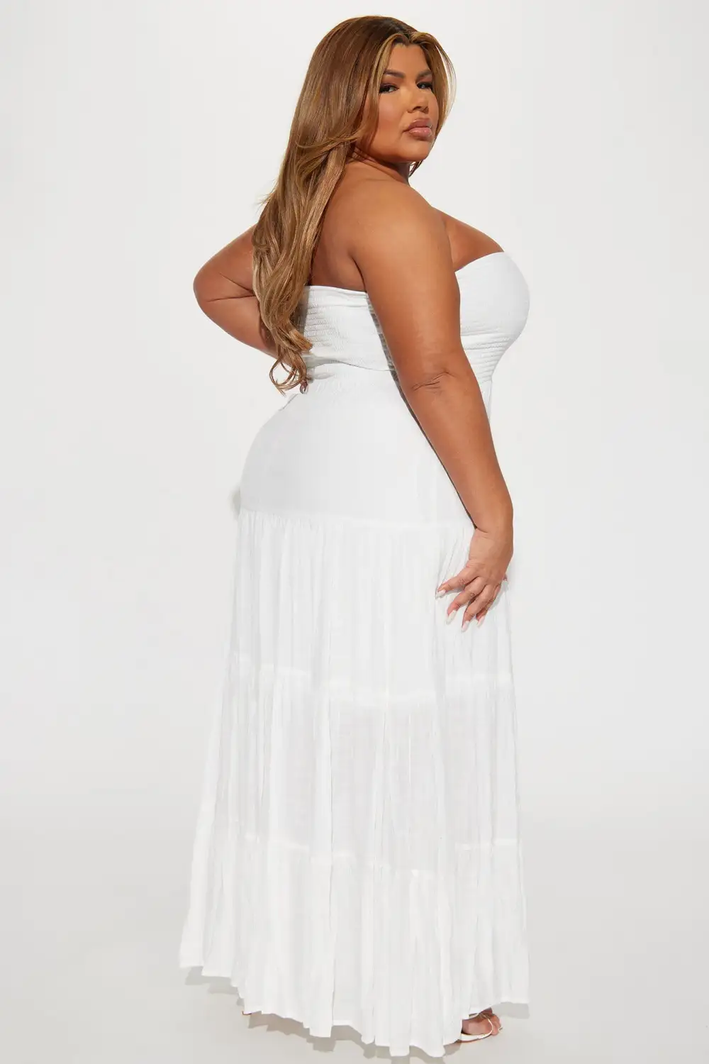 Almafi Coast Maxi Dress - White