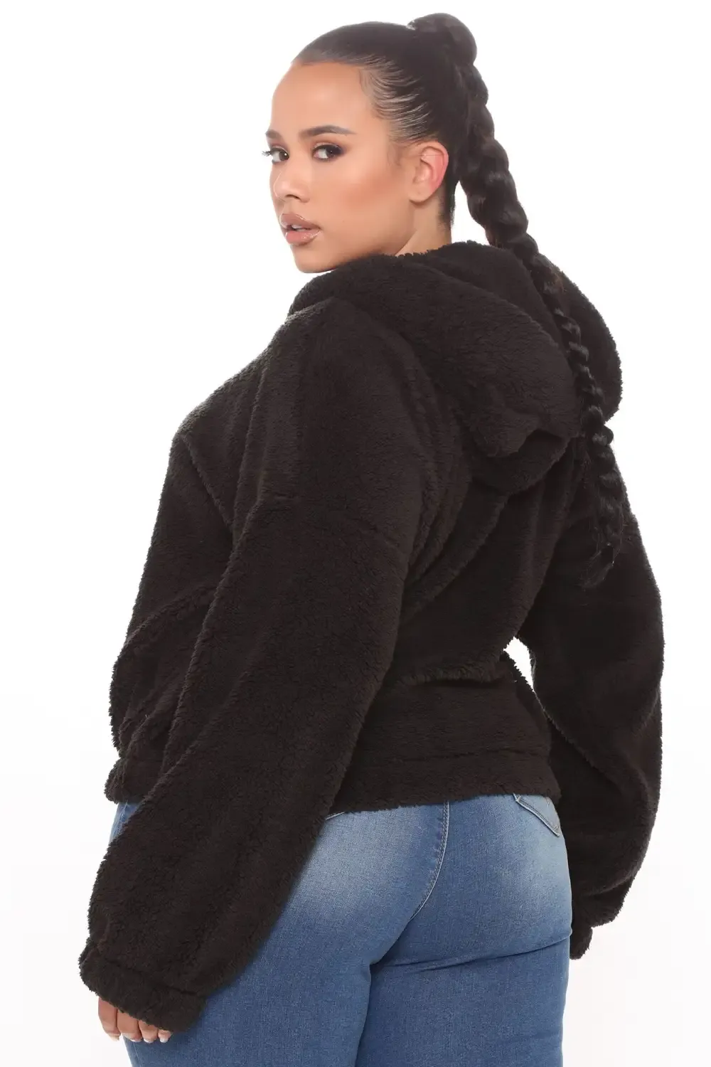 Your Favorite Teddy Bear Pullover Jacket - Black