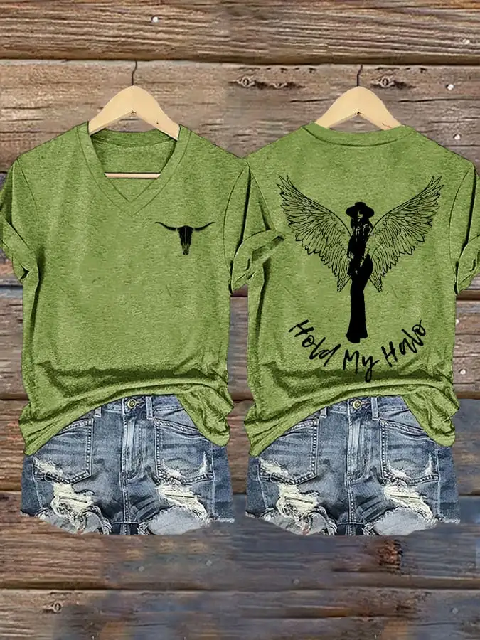 Women's Hold my Halo Printed T-Shirt