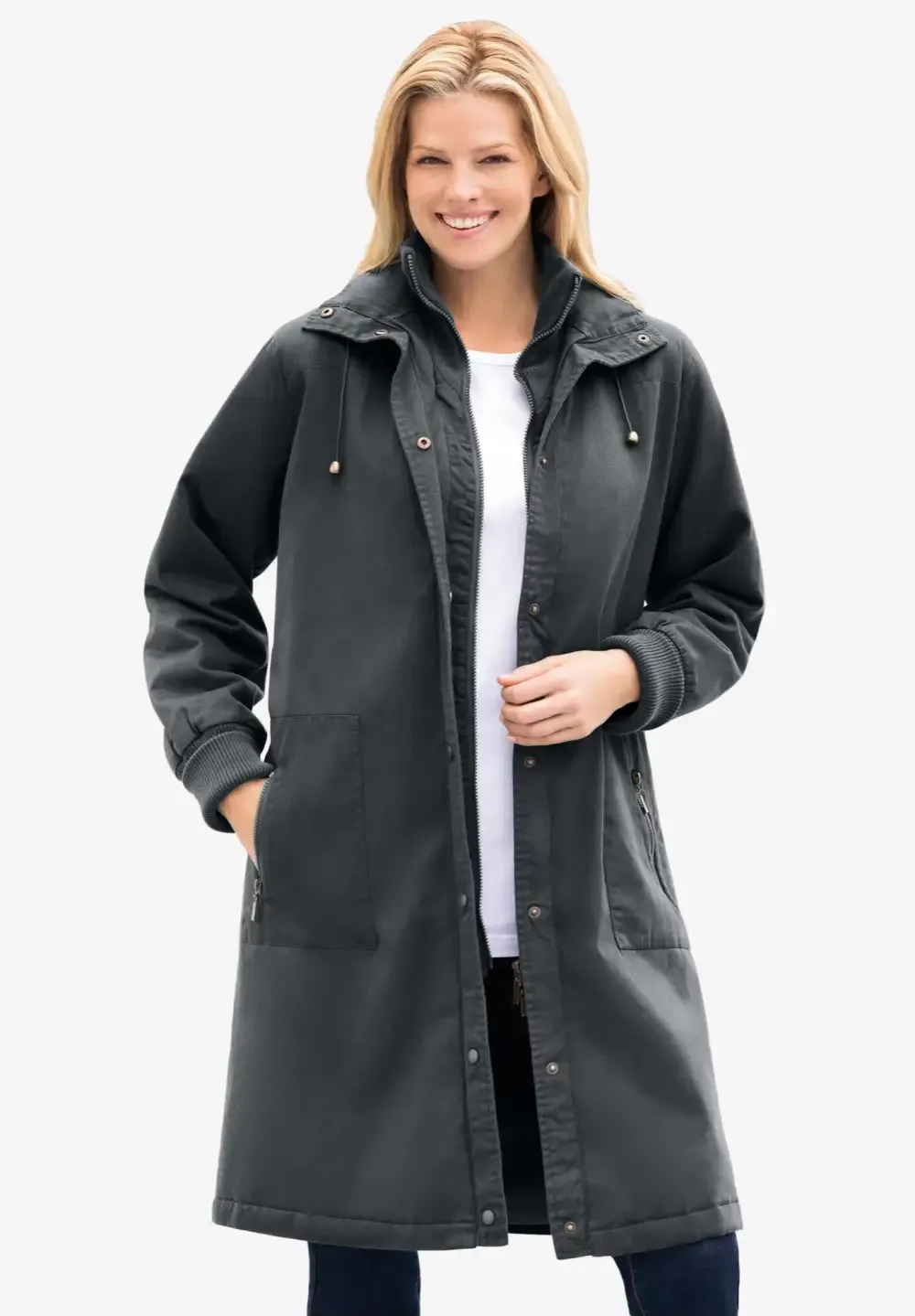 Twill Hooded Stadium Jacket