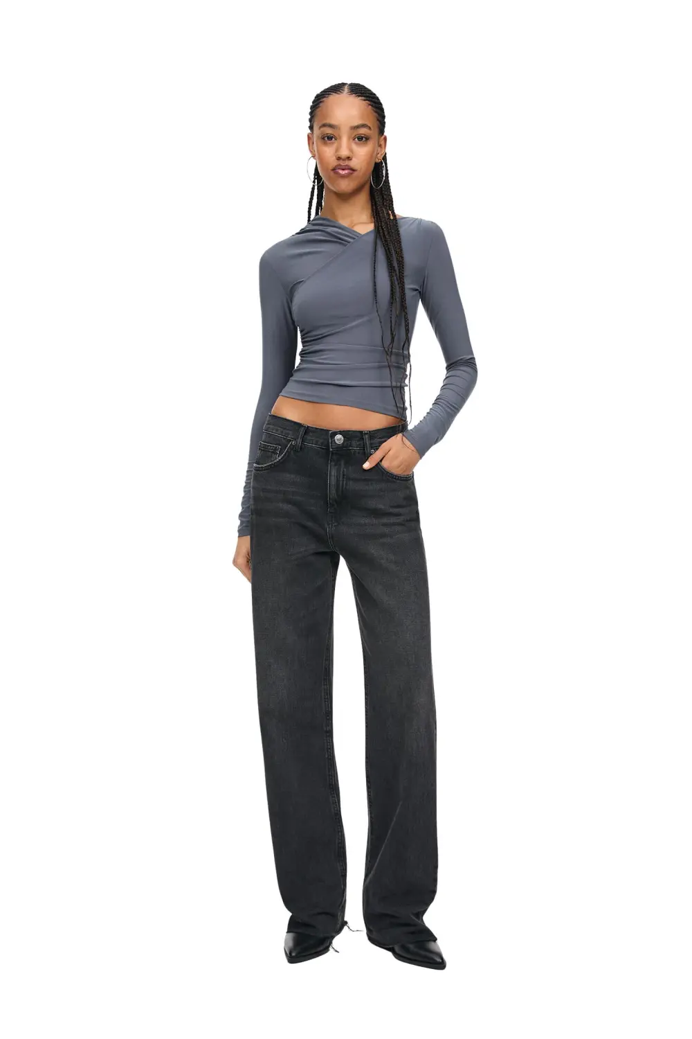 Crossover neckline top