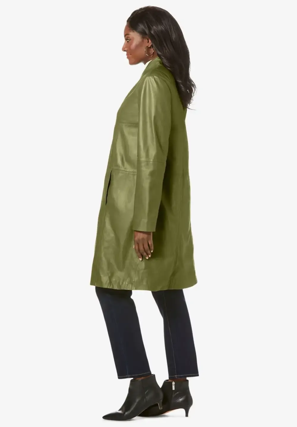 Leather Swing Coat