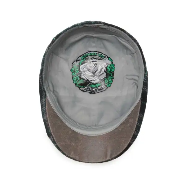 The Blarney Rose Boston Scally Cap - Blarney and Moss Plaid