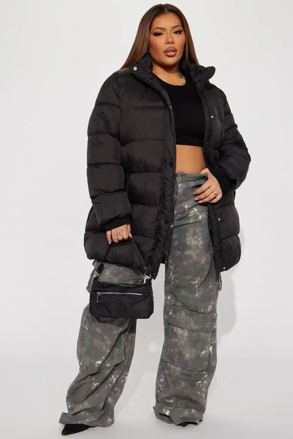 Snow Storm Puffer Jacket - Black