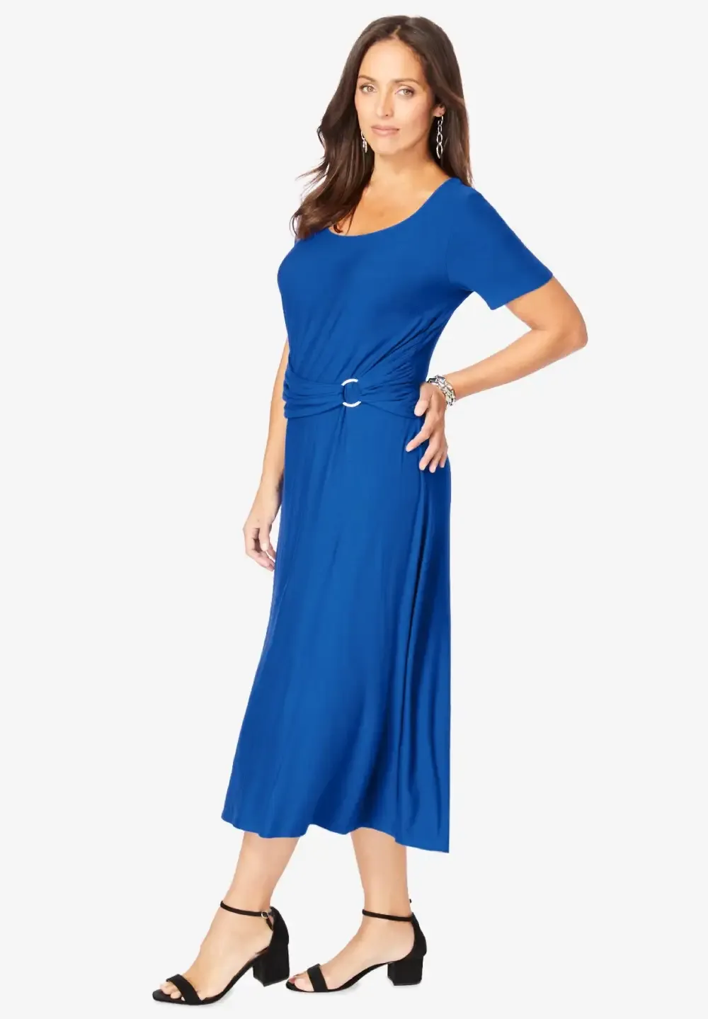 Buckle Midi Dress