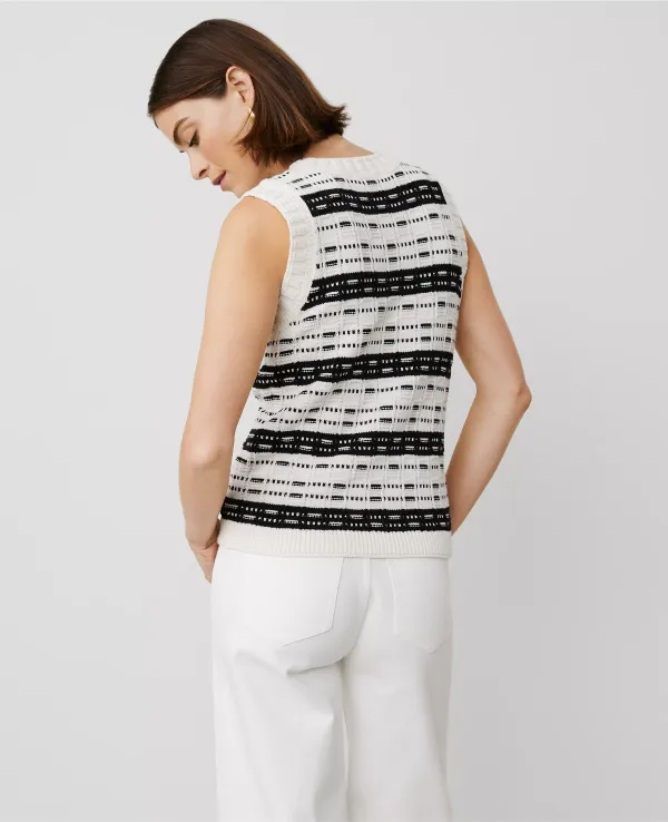 Striped Tweed Sweater Shell